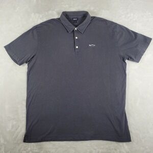 Patagonia‎ Trout Fitz Roy Polo Shirt Men's XL Gray Organic Cotton Short Sleeve